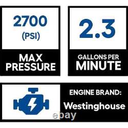 Westinghouse WPX Max 2700 PSI 2.3 GPM Cold Water Gas Pressure Washer BRAND NEW