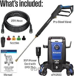 Westinghouse ePX3500 Electric Pressure Washer, 2500 Max PSI 1.76 Max GPM with An
