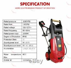 X-BULL 3000 PSI 2000W Electric Washer High Pressure Washer 1.6 GPM Washer