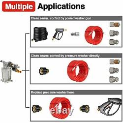 YAMATIC 50 FT 1/4 Sewer Jetter Kit for Pressure Washer 5000PSI 12 GPM Pressur