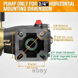 YAMATIC Horizontal Triplex Pressure Washer Pump 3/4 Shaft 3300 PSI 3.0 GPM 8 HP